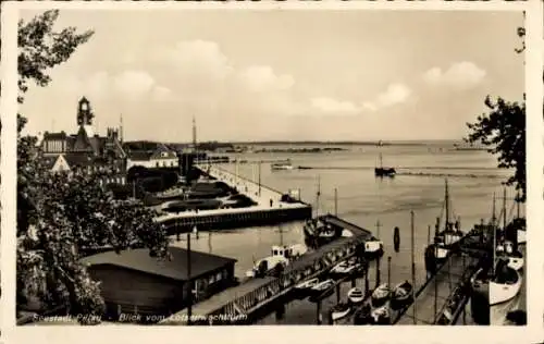 Ak Baltijsk Pillau Ostpreußen, Hafen, Lotsenwachtturm, Leuchtturm