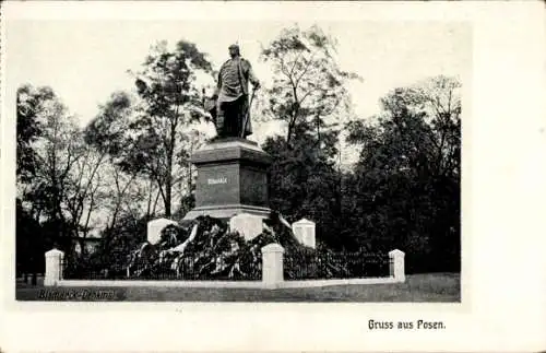 Ak Poznań Posen, Bismarck-Denkmal