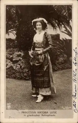 Ak Viktoria Luise von Preußen, Herzogin von Braunschweig, Griechische Nationaltracht