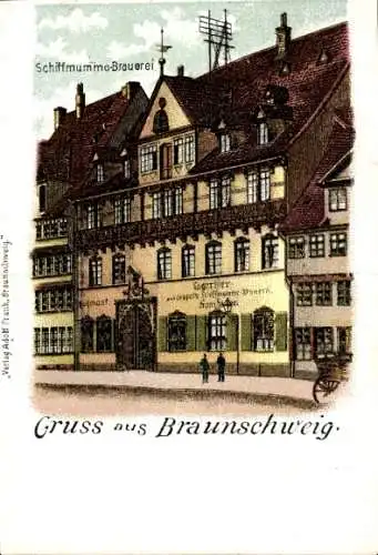 Litho Braunschweig in Niedersachsen, Schiffmumme-Brauerei