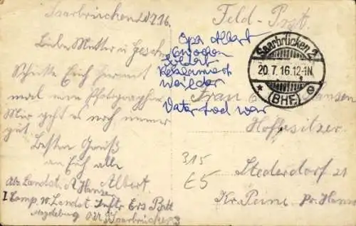 Foto Ak Saarbrücken im Saarland, Deutsche Soldaten in Uniformen