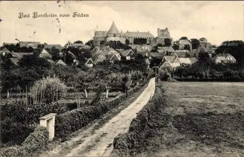 Ak Bad Bentheim in Niedersachsen, Gesamtansicht, Straße