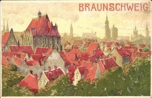 Ak Braunschweig in Niedersachsen, Gesamtansicht
