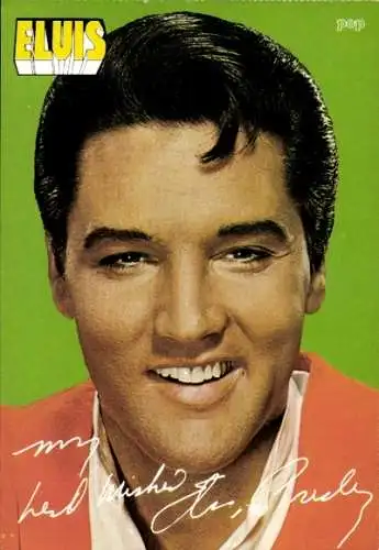Ak Sänger Elvis Presley, Autogramm