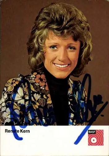 Ak Sängerin Renate Kern, Autogramm, BASF