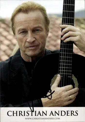 Ak Sänger Christian Anders mit Gitarre, Autogramm