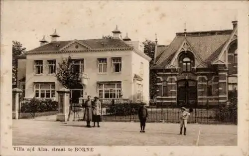 Ak Borne Overijssel Niederlande, Villa a/d Alm. Straße