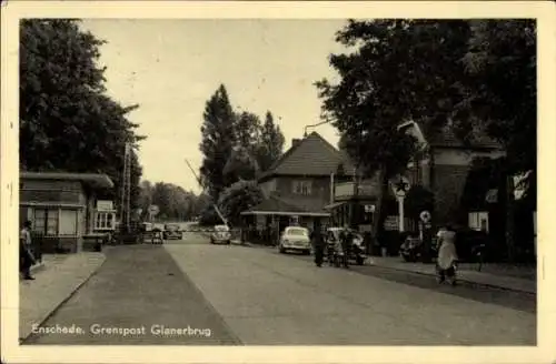 Ak Enschede Overijssel Niederlande, Grenzposten Glanerbrug