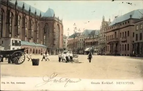 Ak Deventer Overijssel Niederlande, Groote Kerkhof