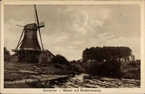 Ak Deventer Overijssel Niederlande, Molen, Bolwerksweg