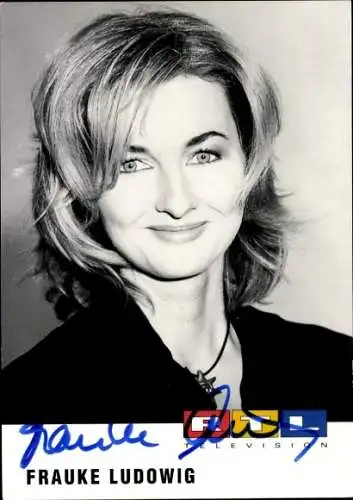 Ak Schauspielerin Frauke Ludowig, Portrait, Autogramm, RTL