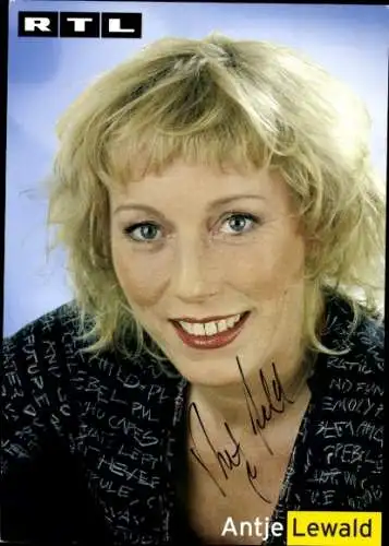 Ak Schauspielerin Antje Lewald, Portrait, Autogramm, RTL