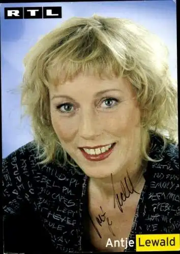 Ak Schauspielerin Antje Lewald, Portrait, Autogramm, RTL