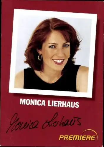 Ak Schauspielerin Monica Lierhaus, Portrait, Autogramm, Premiere