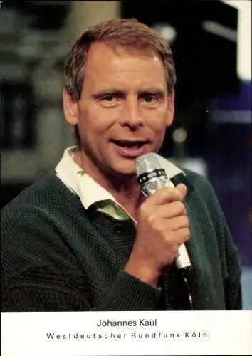 Ak Schauspieler Johannes Kaul, Portrait, Autogramm, Mikrofon
