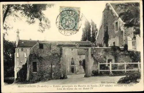 Ak Montgeron Essonne, Entrée principale du Moulin de Senlis