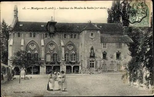 Ak Montgeron Essonne, Intérieur du Moulin de Senlis