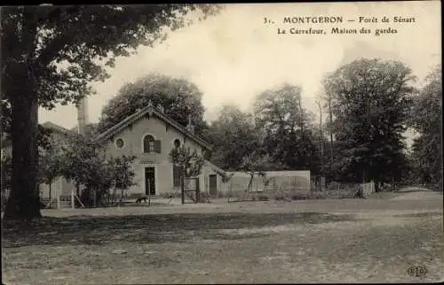 Ak Montgeron Essonne, Forêt de Sénart, Le Carrefour, Maison des gardes