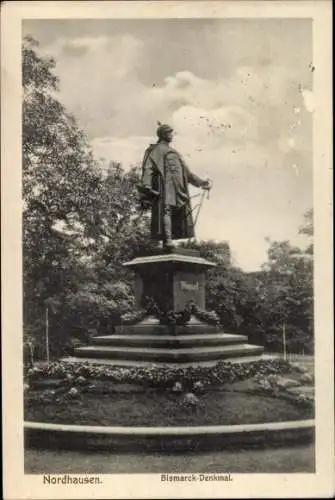 Ak Nordhausen am Harz, Bismarck Denkmal