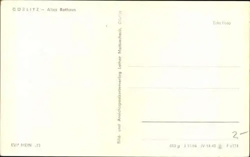 Ak Görlitz in der Lausitz, Altes Rathaus