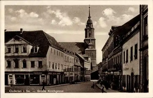 Ak Oederan in Sachsen, Große Kirchgasse