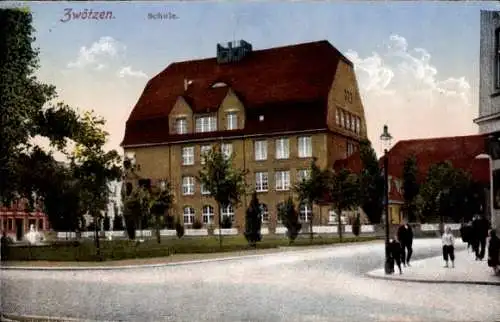 Ak Zwötzen Gera in Thüringen, Schule