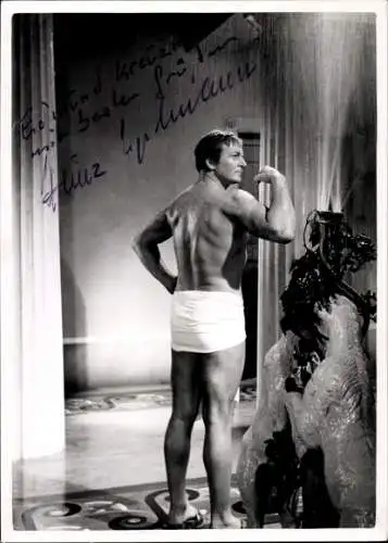 Foto Schauspieler Heinz Engelmann, Filmszene, Autogramm