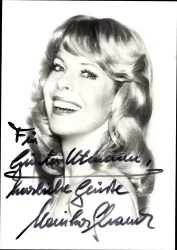 Foto Schauspielerin Monika Strauch, Portrait, Autogramm