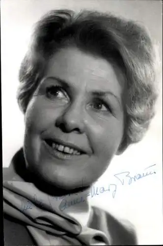 Foto Schauspielerin Anne-Marie Braun, Portrait, Autogramm