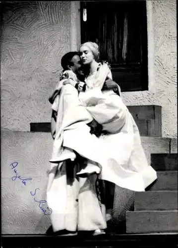 Foto Schauspielerin Angela Schmid, Filmszene, Autogramm