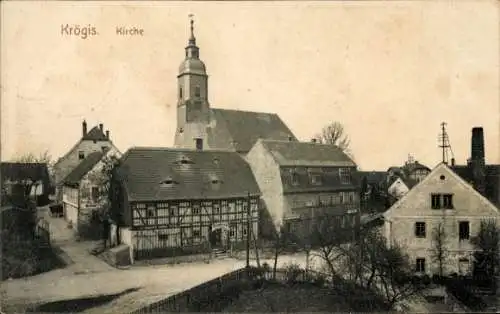 Ak Krögis in Sachsen, Kirche