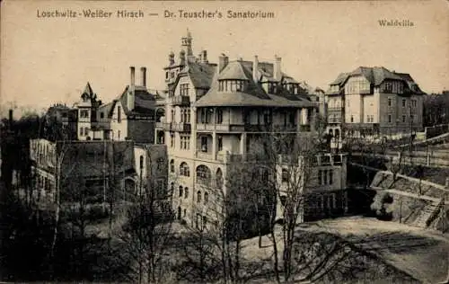 Ak Dresden Weißer Hirsch, Dr. Teuscher's Sanatorium, Waldvilla