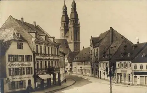 Foto Ak Speyer am Rhein, Gilgenstraße, Spanische Weinhalle, St. Joseph Kirche