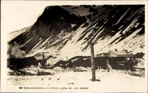 Ak Zanjón Amarillo Argentinien, Cordillera de los Andes, Col. Fajardo