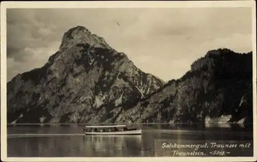 Ak Bad Traunstein Niederösterreich, Salzkammergut, Traunsee, Fähre