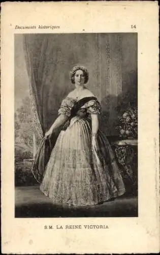 Ak Königin Victoria von Großbritannien, Portrait, Kleid