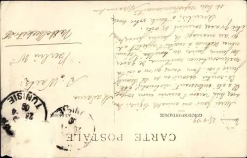 Ak Tunesien, Araberin in Tracht, Schmuck, Portrait, Maghreb