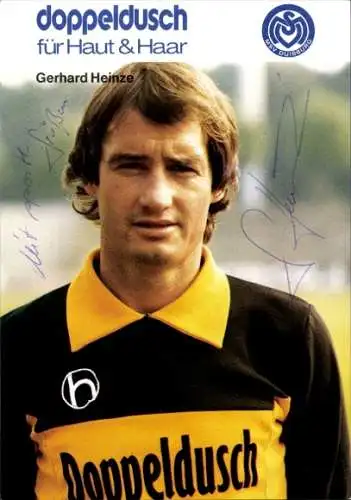 Foto Fußball, Gerhard Heinze, MSV Duisburg, Autogramm