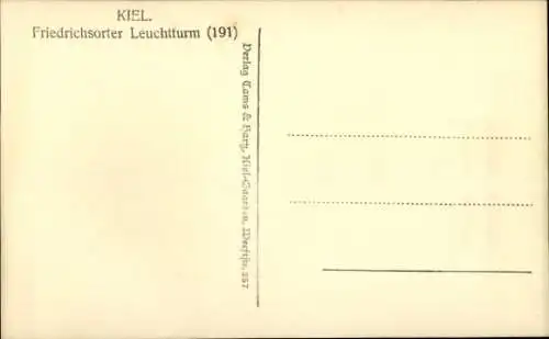 Ak Friedrichsort Kiel, Leuchtturm