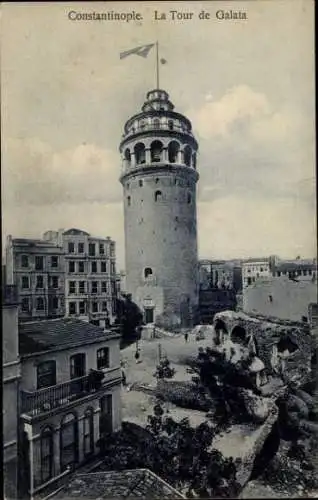 Ak Konstantinopel Istanbul Türkei, Turm von Galata