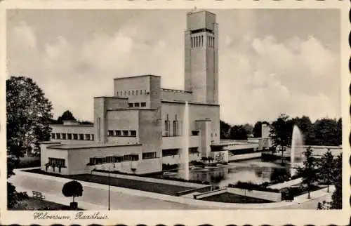 Ak Hilversum Nordholland Niederlande, Rathaus
