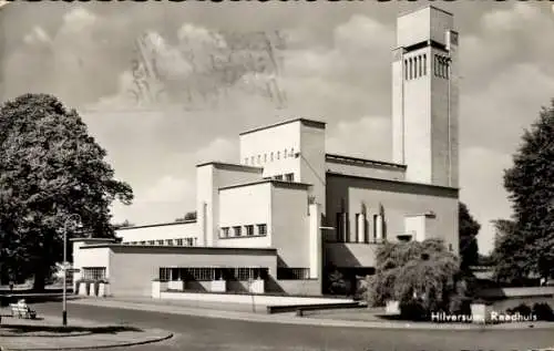 Ak Hilversum Nordholland Niederlande, Rathaus