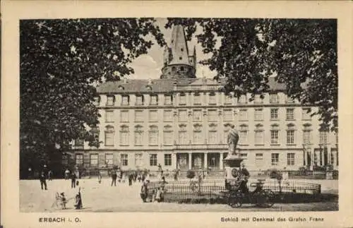 Ak Erbach im Odenwald Hessen, Schloss, Denkmal Graf Franz