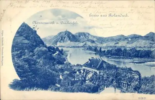 Ak Rolandseck Remagen am Rhein, Nonnenwerth, Drachenfels