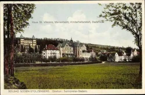 Ak Bad Soden Salmünster in Hessen, Stolzenberg, Haus St. Vincenz, Marienheim, Kinderheilanstalt