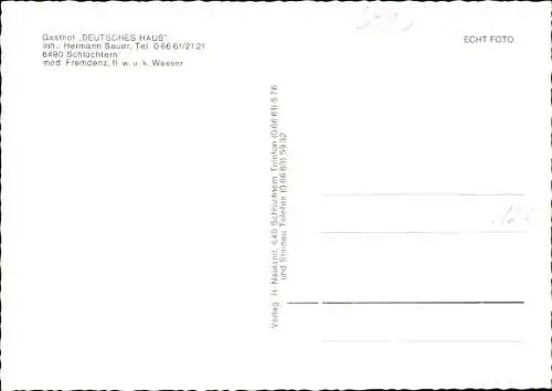 Ak Schlüchtern in Hessen, Gesamtblick, Deutsches Haus, Theke, Teilansicht