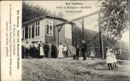 Ak Bad Harzburg am Harz, Hotel und Restaurant Waldhöhe, Kinderspielplatz