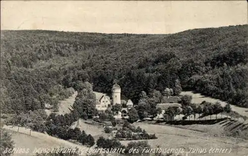 Ak Mespelbrunn Unterfranken, Schloss, Fürstbischof Julius Echter