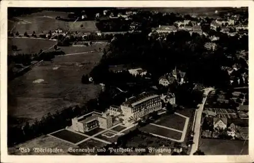 Ak Bad Wörishofen im Unterallgäu, Sonnenhof, Parkhotel, Luftansicht