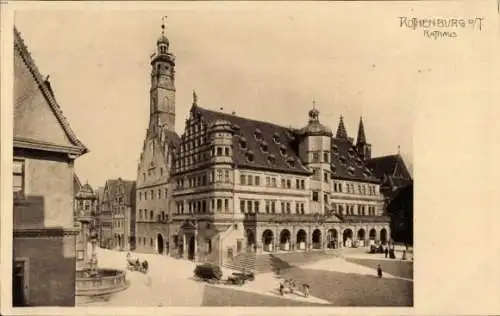 Ak Rothenburg ob der Tauber Mittelfranken, Rathaus